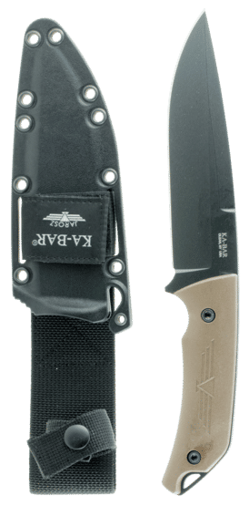The Jarosz Turok is made from 1095 steel and walnut handles for a sleek, durable look. The spearpoint blade is ideal for carrying in the field.